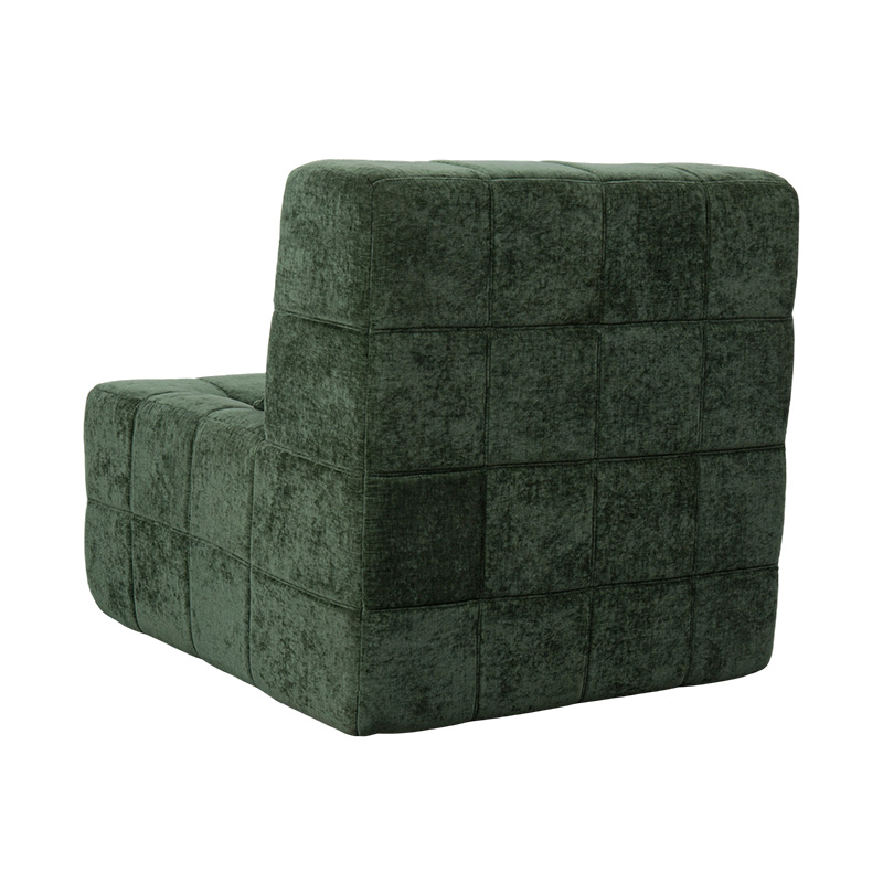 Canapea supradimensionată cu o singură spumă, din velur verde smarald, cu design bloc Canapea supradimensionată cu o singură spumă, din velur verde smarald, cu design bloc