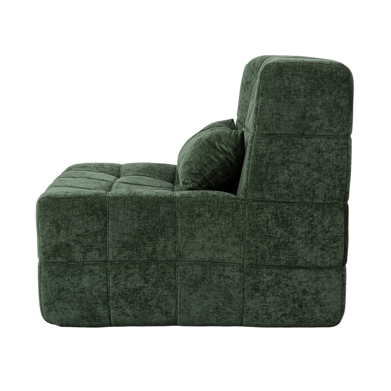 Canapea supradimensionată cu o singură spumă, din velur verde smarald, cu design bloc Canapea supradimensionată cu o singură spumă, din velur verde smarald, cu design bloc