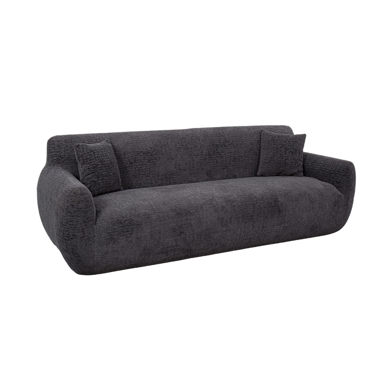 Canapea cu spumă completă cu 3-4 locuri din țesătură jacquard chenille gri închis Canapea cu spumă completă cu 3-4 locuri din țesătură jacquard chenille gri închis