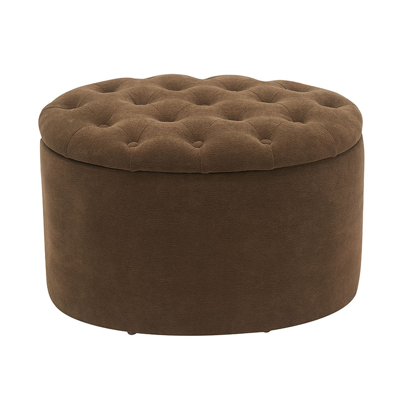 Scaun mic pentru depozitare din material textil, colorat, în formă de pâine