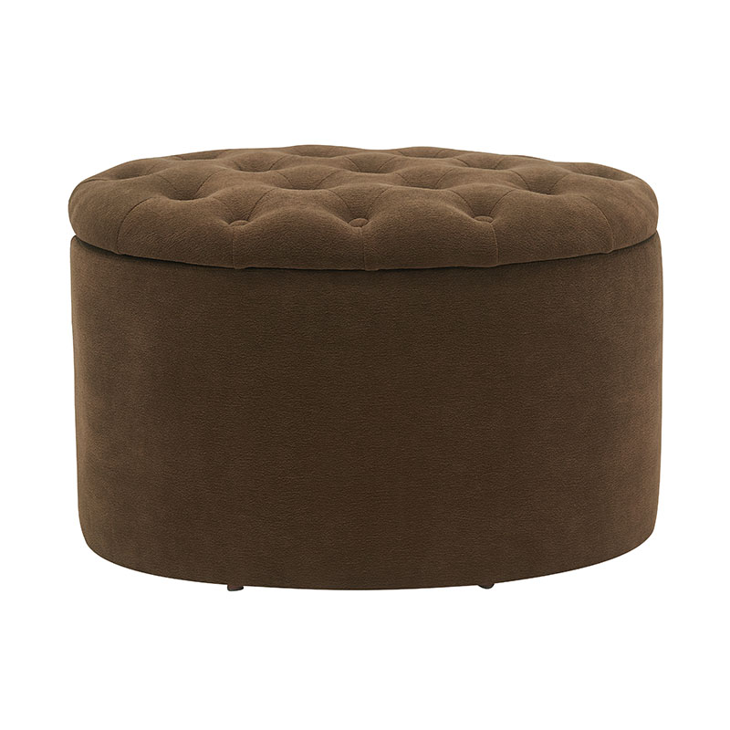 Scaun mic pentru depozitare din material textil, colorat, în formă de pâine
